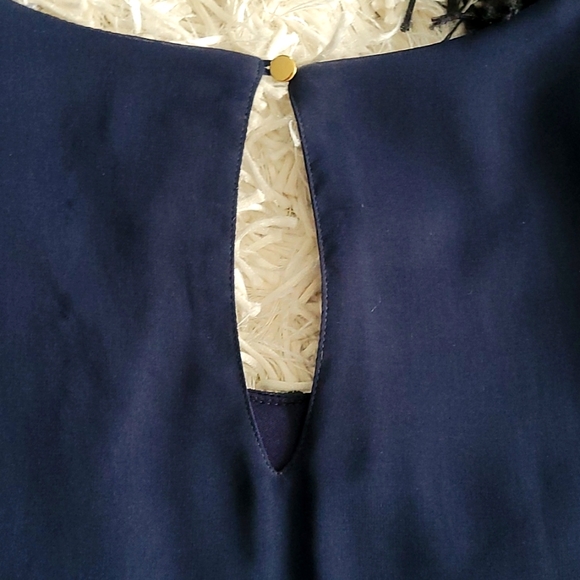 ASOS long sleeved navy mini swing dress - Picture 5 of 5